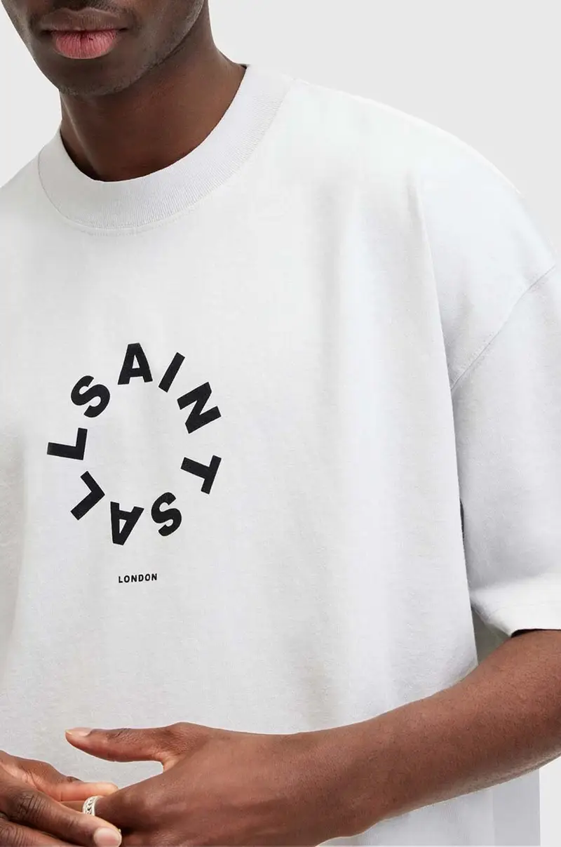 AllSaints T-shirt Uomo Grigio 3249773 miniatura 2