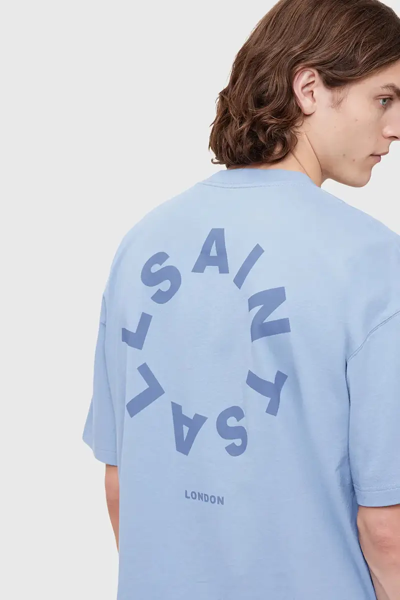 AllSaints T-shirt Uomo Blu 3312081 miniatura 3