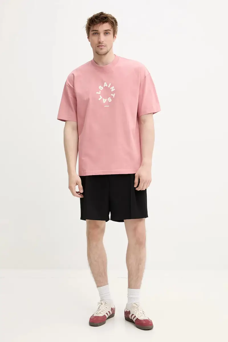 AllSaints T-shirt Uomo Rosa 3338337 miniatura 2