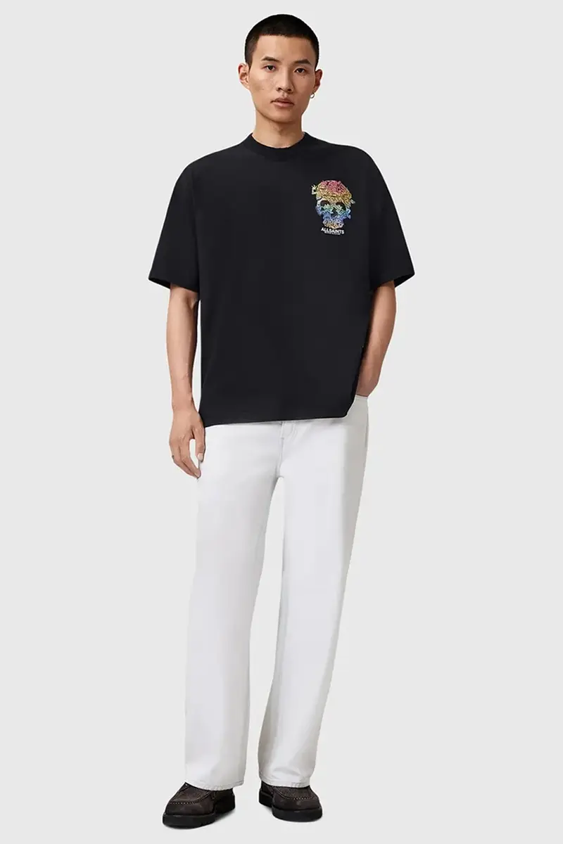 AllSaints T-shirt Uomo Nero 3275977 miniatura 5