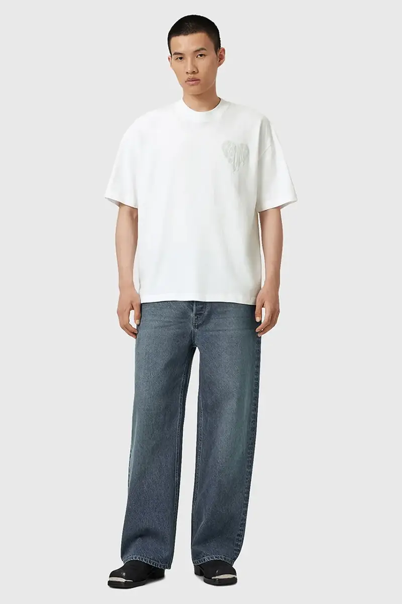 AllSaints T-shirt Uomo Bianco 3243379 miniatura 5