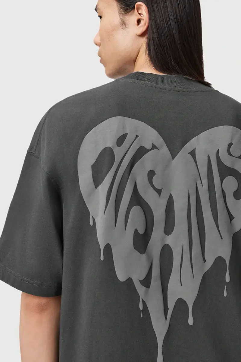 AllSaints T-shirt Uomo Grigio 3611078 miniatura 2