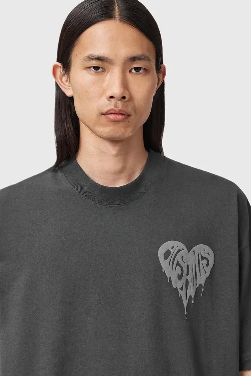 AllSaints T-shirt Uomo Grigio 3611078 miniatura 3