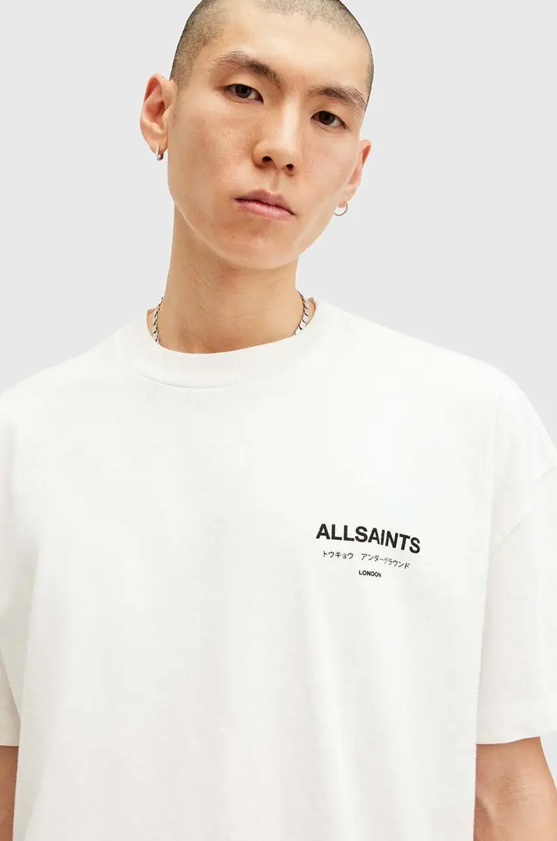 AllSaints T-shirt Uomo Bianco 3242828 miniatura 2