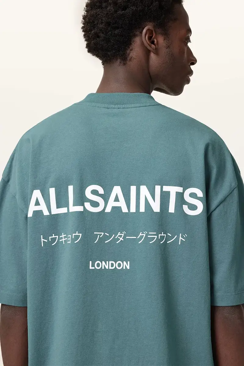 AllSaints T-shirt Uomo Blu 3312082 miniatura 3