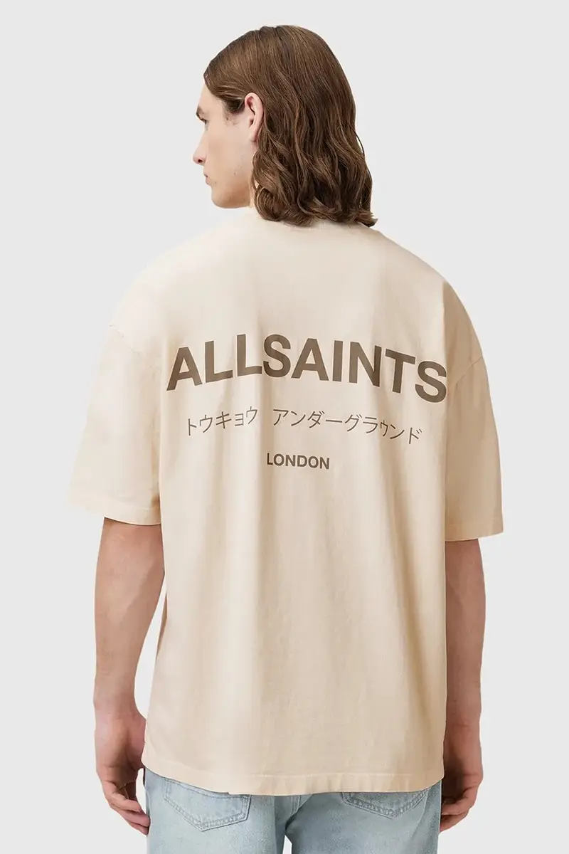 AllSaints T-shirt Uomo Beige 3120980 miniatura 2