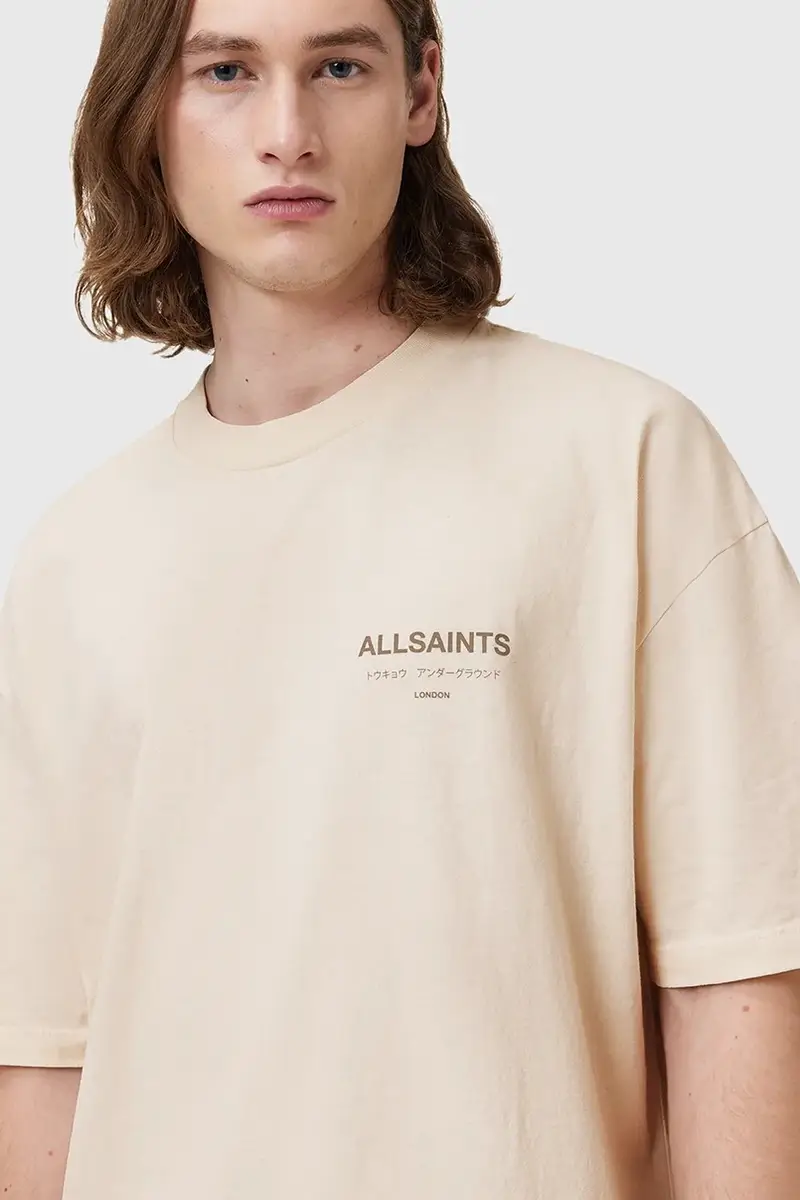 AllSaints T-shirt Uomo Beige 3120980 miniatura 4