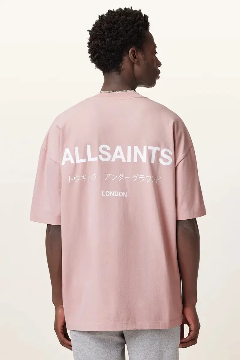 AllSaints T-shirt Uomo Rosa 3338340 miniatura 2