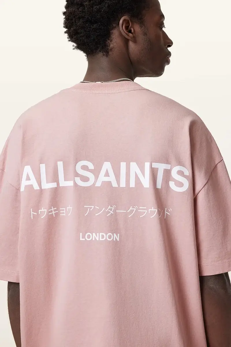 AllSaints T-shirt Uomo Rosa 3338340 miniatura 3