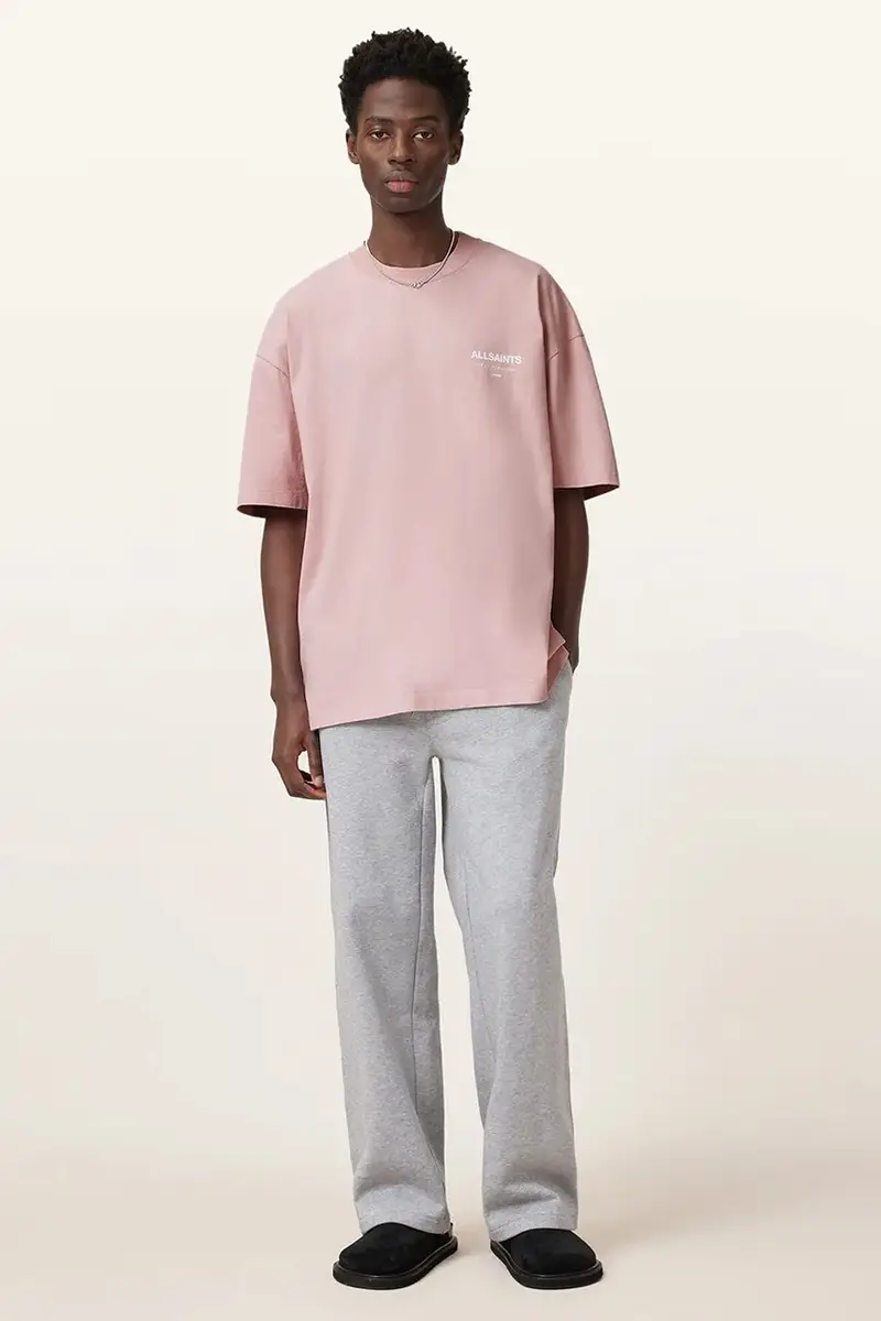 AllSaints T-shirt Uomo Rosa 3338340 miniatura 5