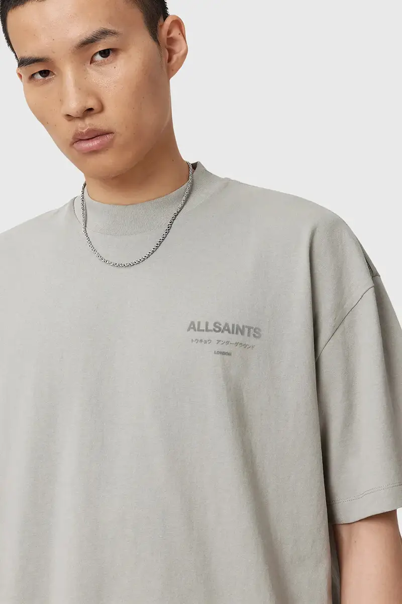 AllSaints T-shirt Uomo Grigio 3250018 miniatura 2