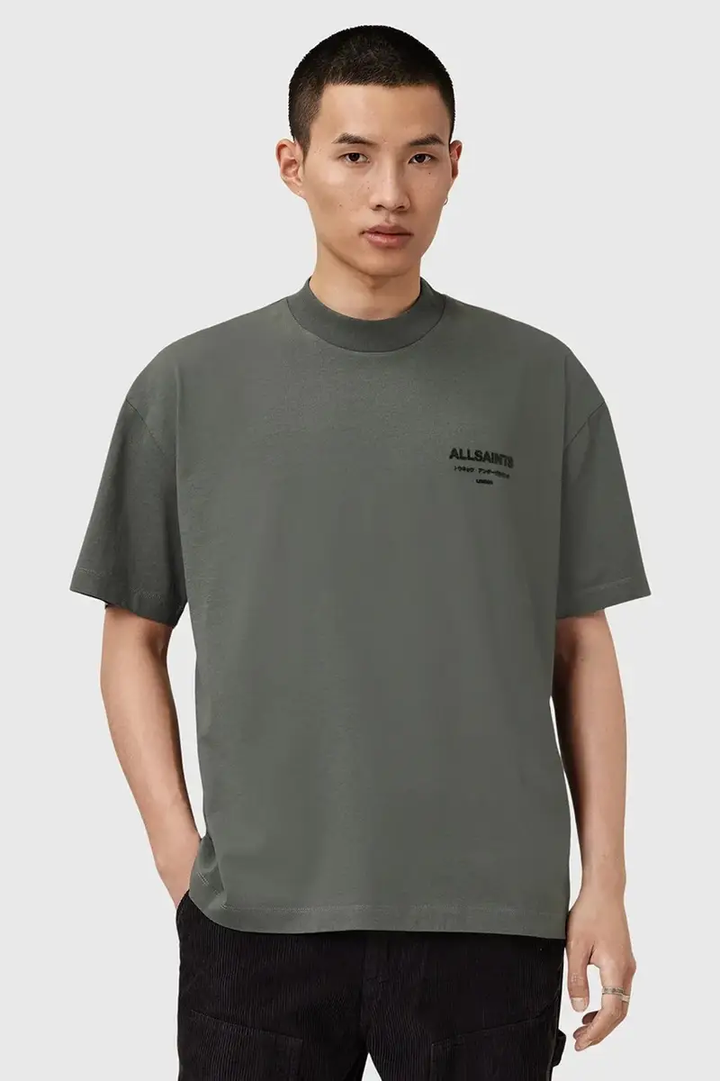 AllSaints T-shirt Uomo Verde 3277691 miniatura 4