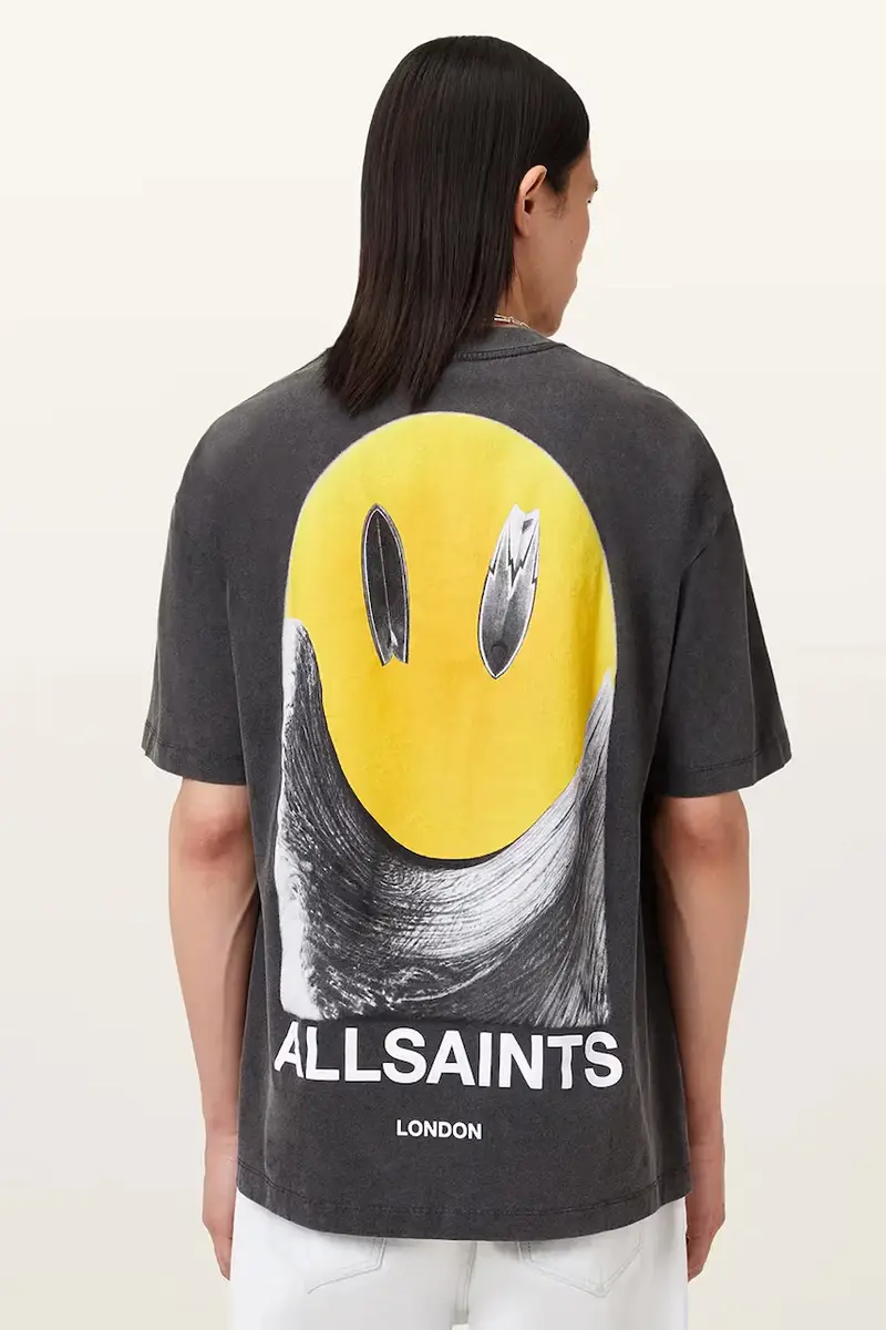 AllSaints T-shirt Uomo Nero 3264449 miniatura 2