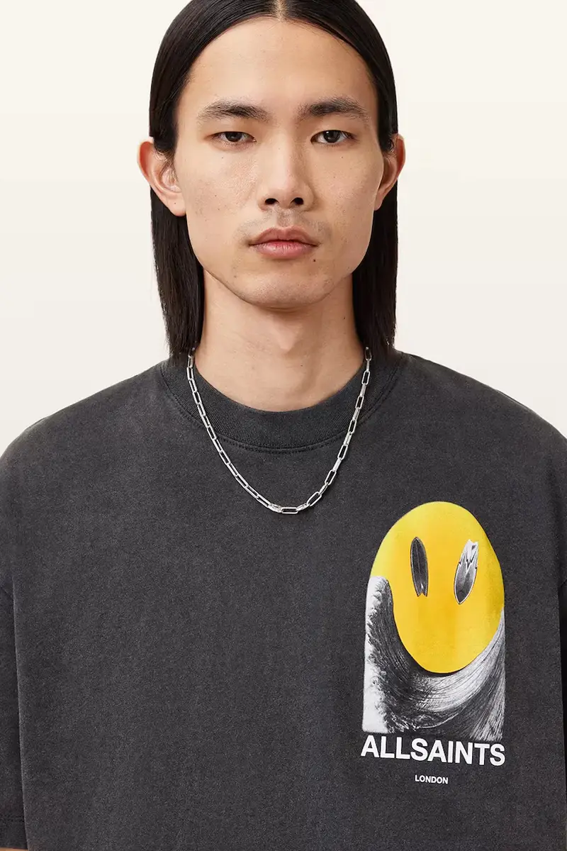 AllSaints T-shirt Uomo Nero 3264449 miniatura 4