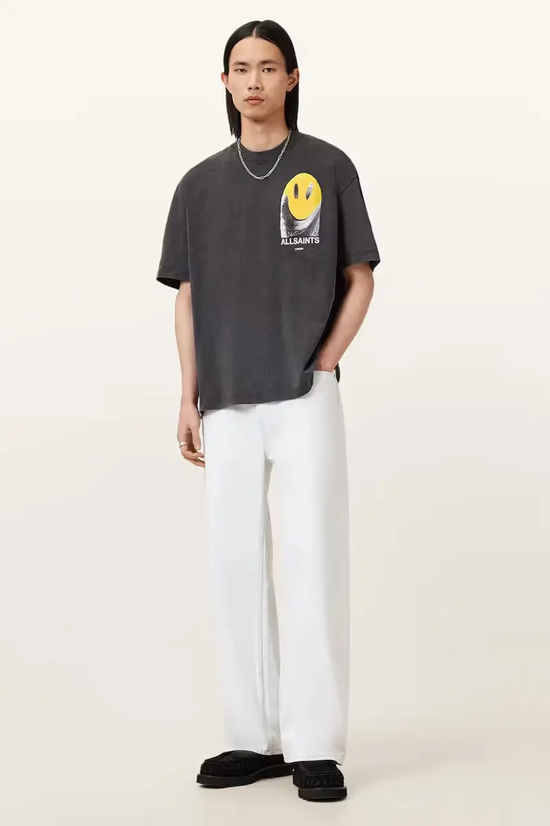 AllSaints T-shirt Uomo Nero 3264449 miniatura 5