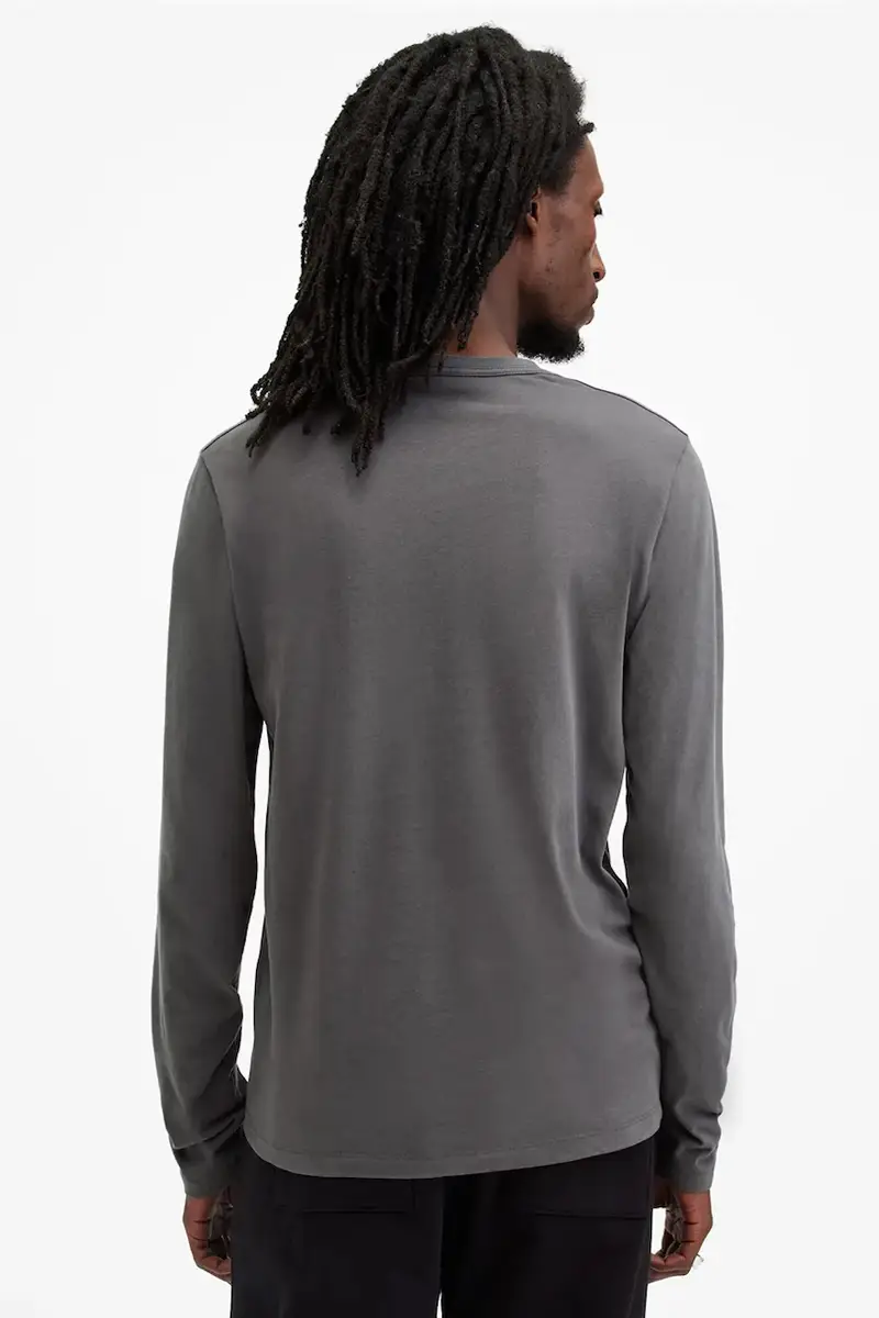 top a maniche lunghe in cotone BRACE colore grigio M033JB miniatura 3