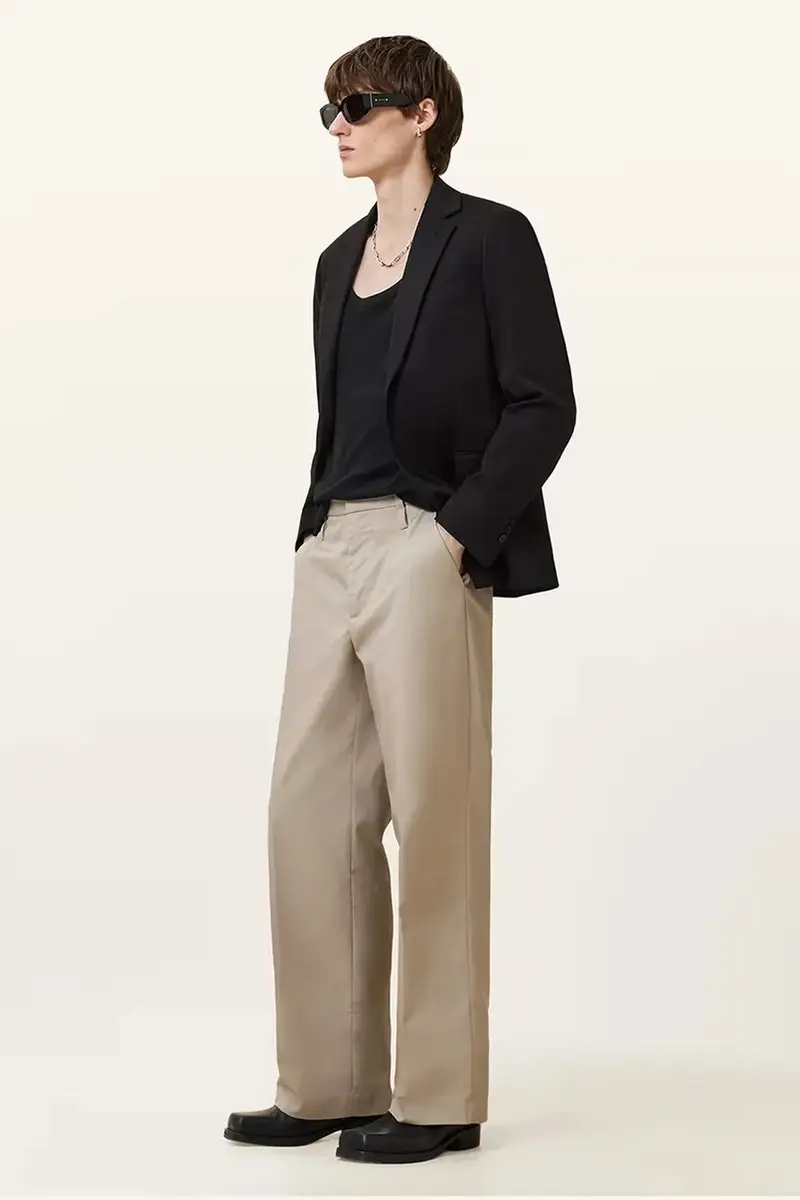 top in cotone EDWARDS VEST colore bianco M008JB Nero miniatura 4