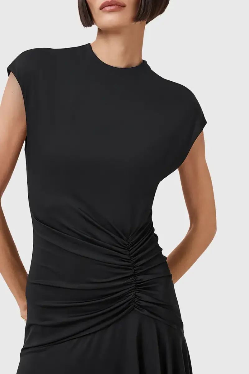 vestito ANNALIE colore nero W159DC miniatura 3