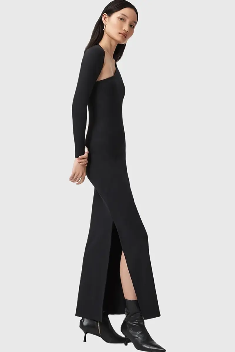 vestito ARI colore nero W074DD miniatura 4