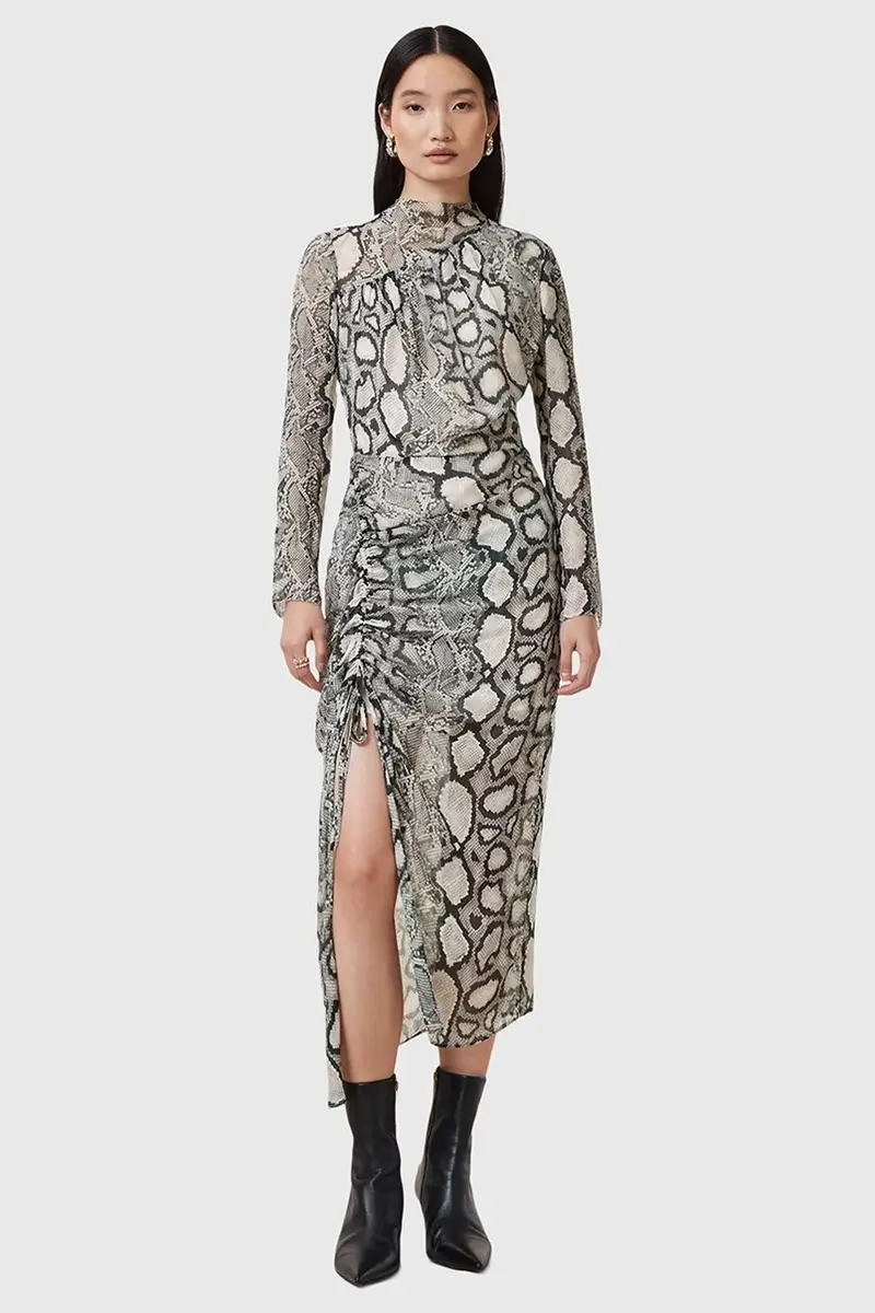 vestito con aggiunta di seta RIZO W050DC Multicolore