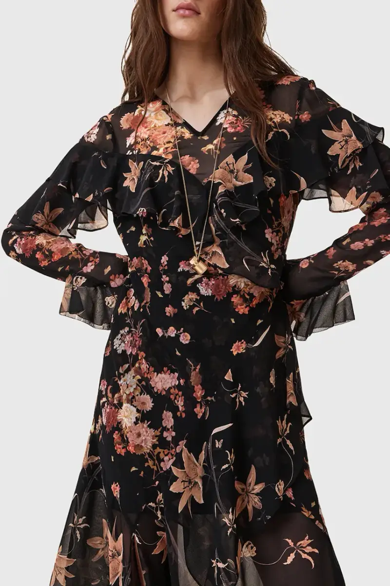 vestito FRESCA colore nero W021DD miniatura 4