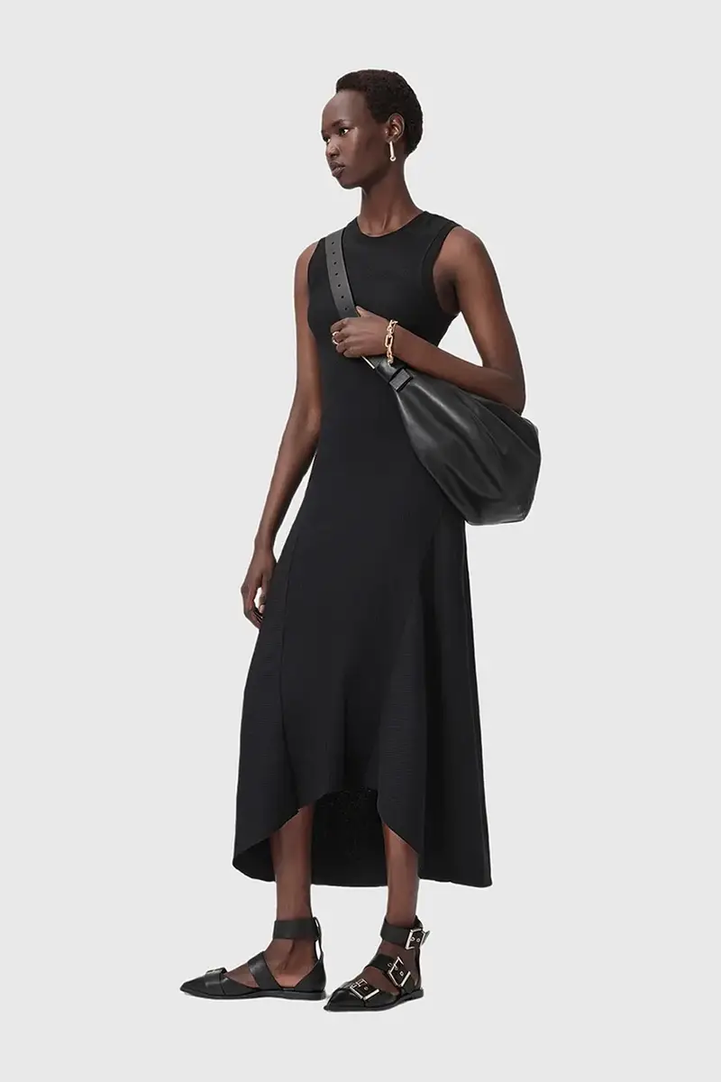 vestito GIA colore nero W073DD miniatura 5