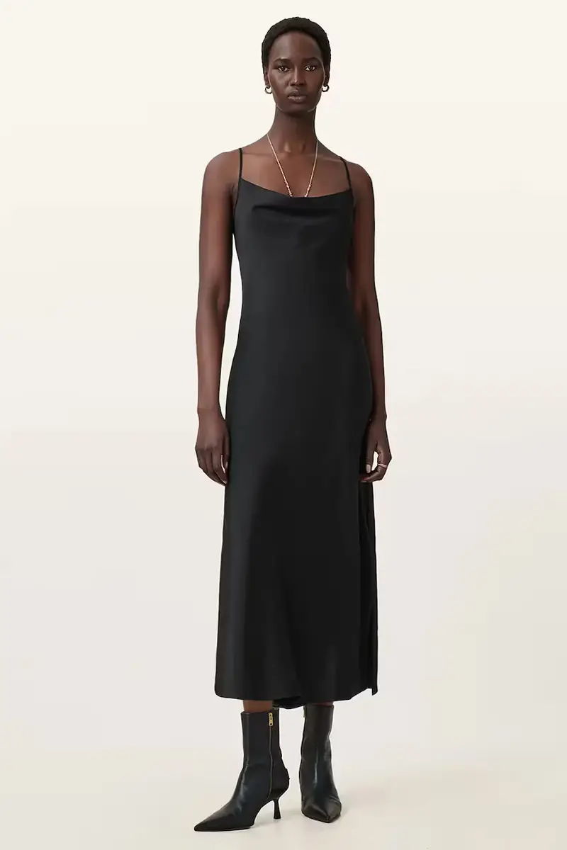 vestito HADLEY colore nero W033DZ miniatura 5