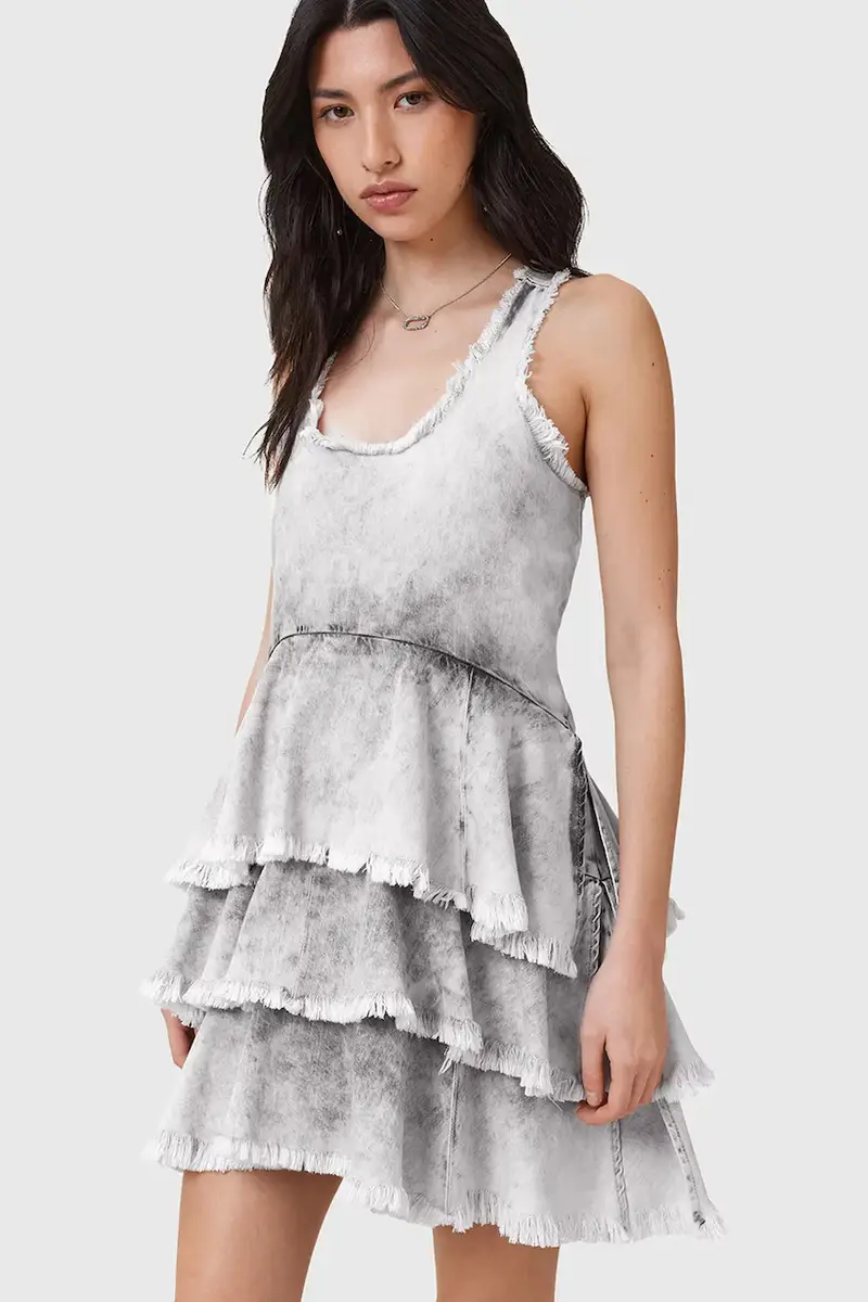 vestito in cotone CAVARLY colore grigio W275DC miniatura 2