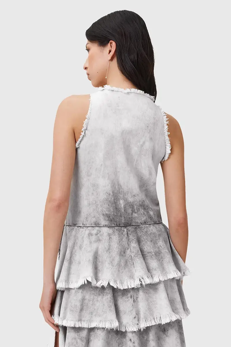 vestito in cotone CAVARLY colore grigio W275DC miniatura 5