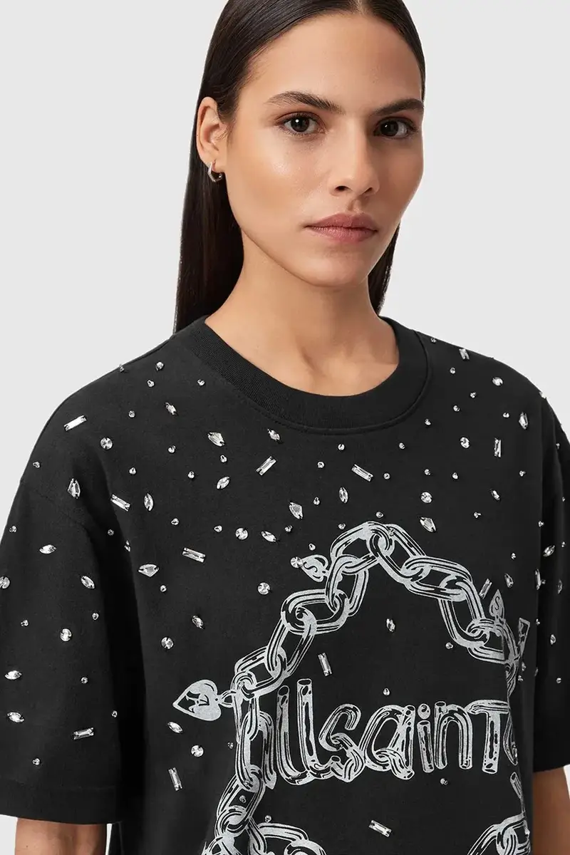 vestito in cotone DRIP colore nero W082DD miniatura 2