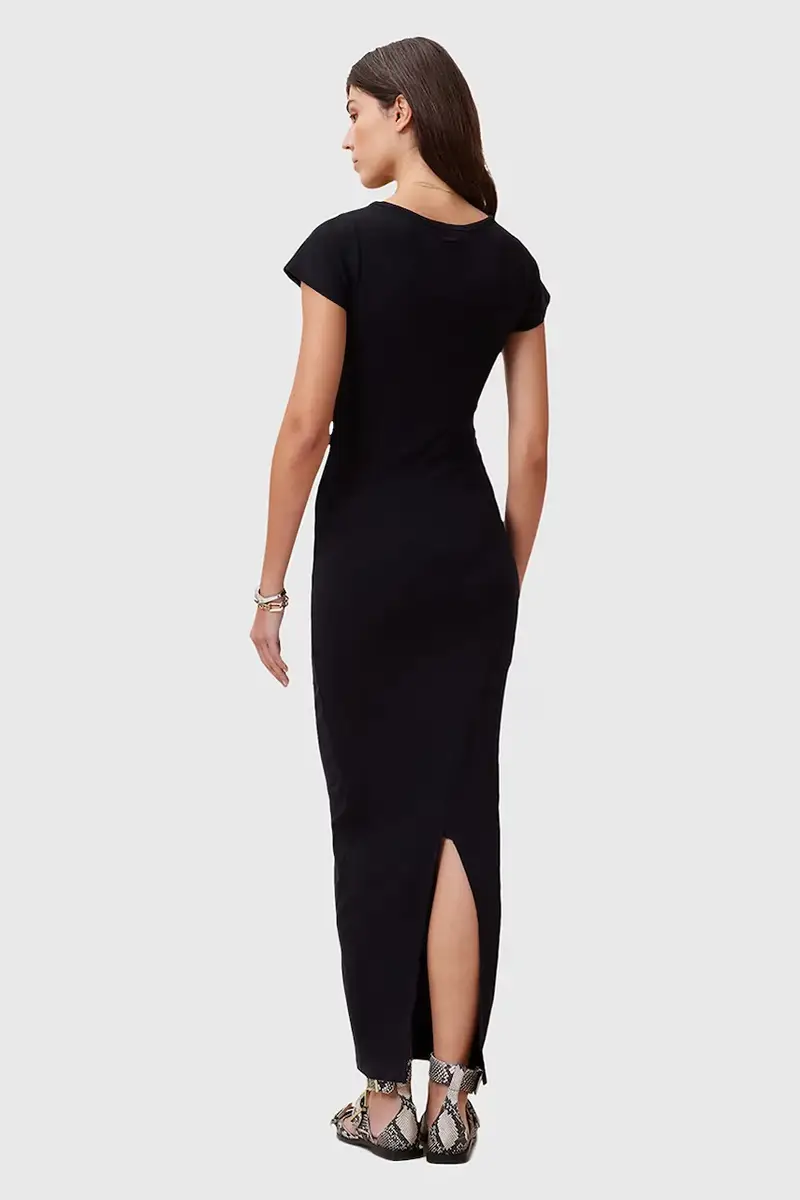 vestito in cotone KATARINA colore nero W253DC miniatura 3