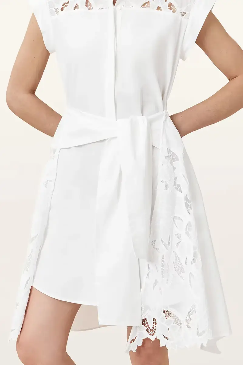 vestito in cotone ZOLA colore bianco W129DC miniatura 4