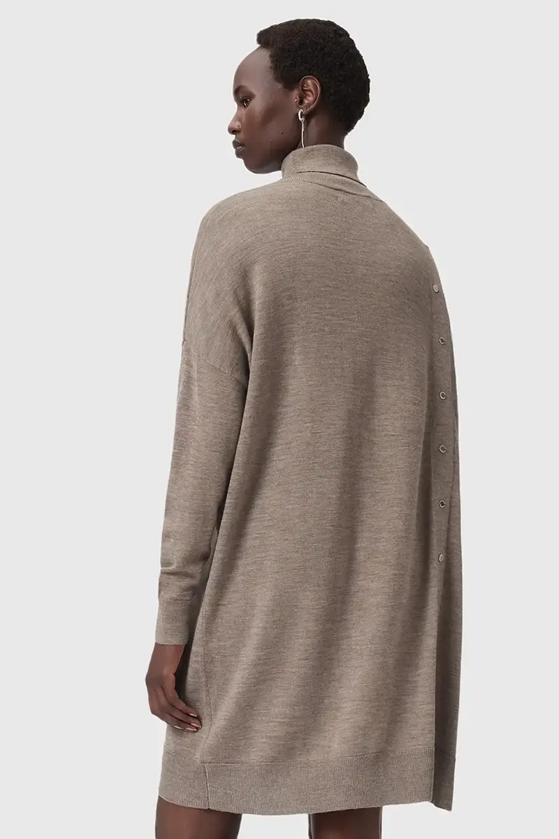 vestito in lana UMI colore beige W071DD miniatura 3