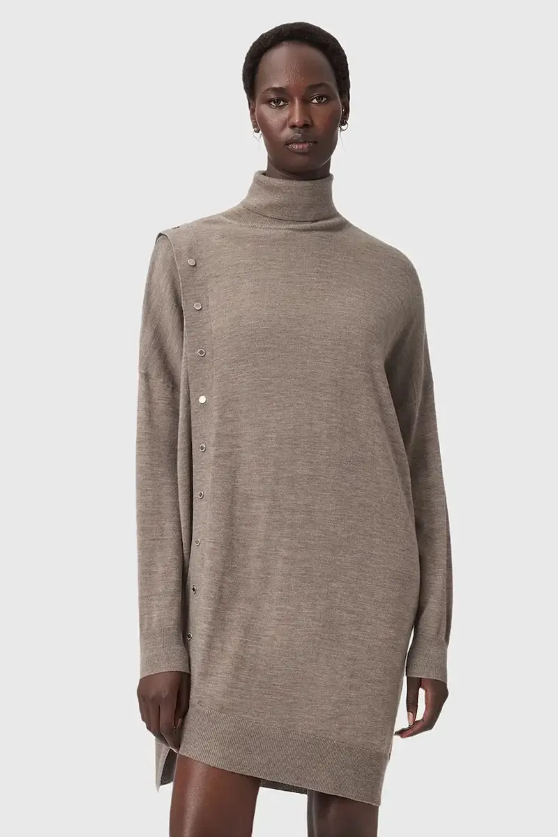 vestito in lana UMI colore beige W071DD