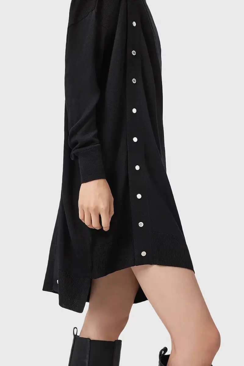 vestito in lana UMI colore nero W071DD miniatura 2