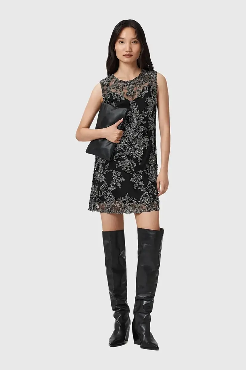 vestito INAYA colore nero W043DD miniatura 5