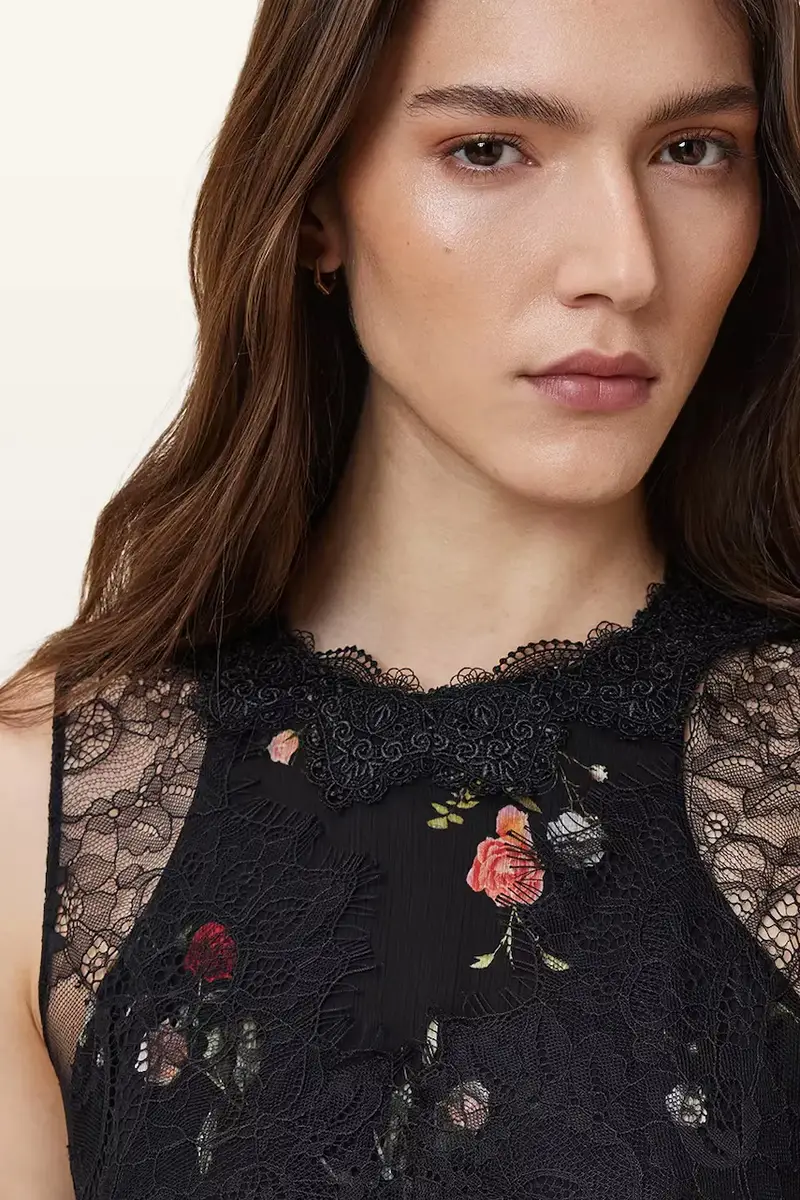 vestito QUINN colore nero W208DC miniatura 4