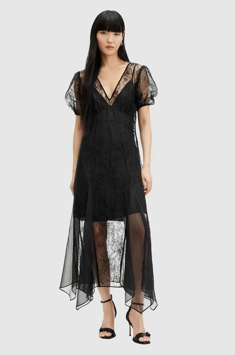 vestito RAYNA LACE DRESS colore nero WD574Z
