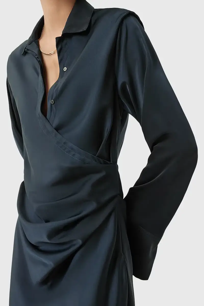 vestito TIRA colore blu navy W013DD miniatura 2