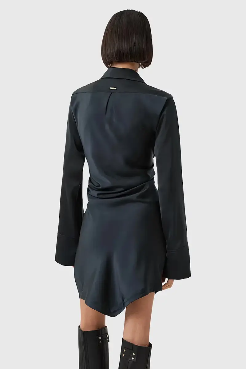 vestito TIRA colore blu navy W013DD miniatura 4