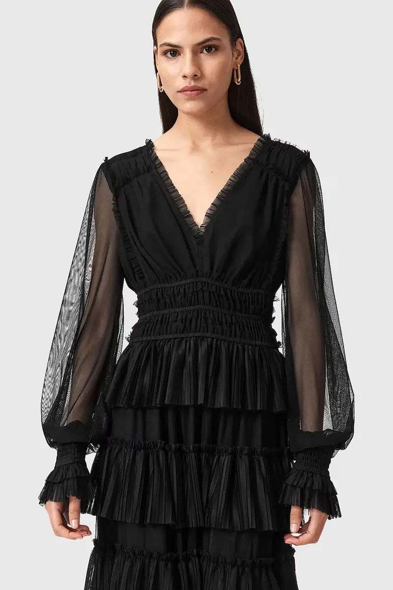 vestito XANTARA colore nero W029DD miniatura 2