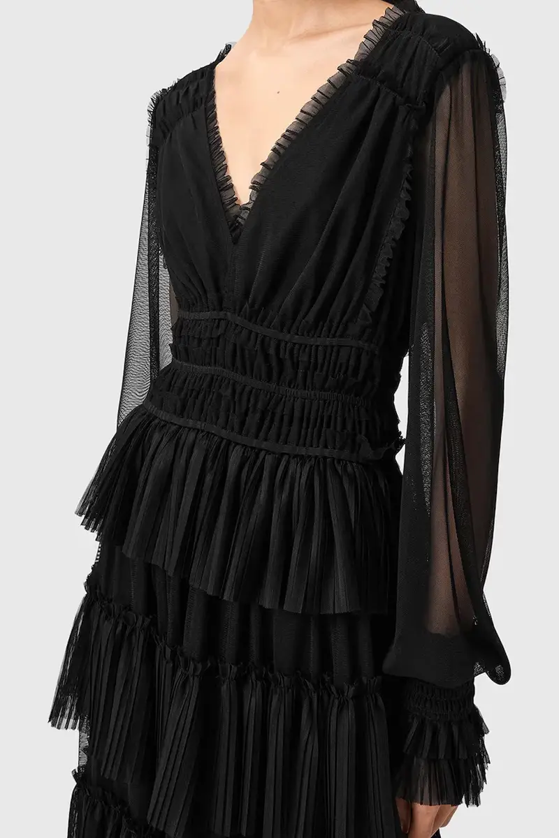 vestito XANTARA colore nero W029DD miniatura 3