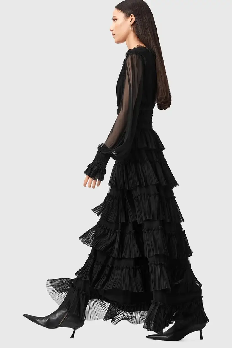 vestito XANTARA colore nero W029DD miniatura 5