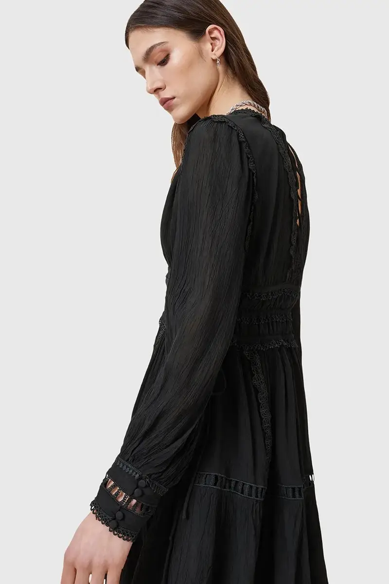 vestito XANTHE colore nero W213DC miniatura 5