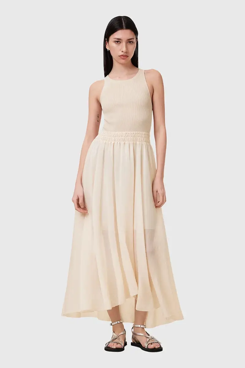 vestito ZENIA colore beige W188DC