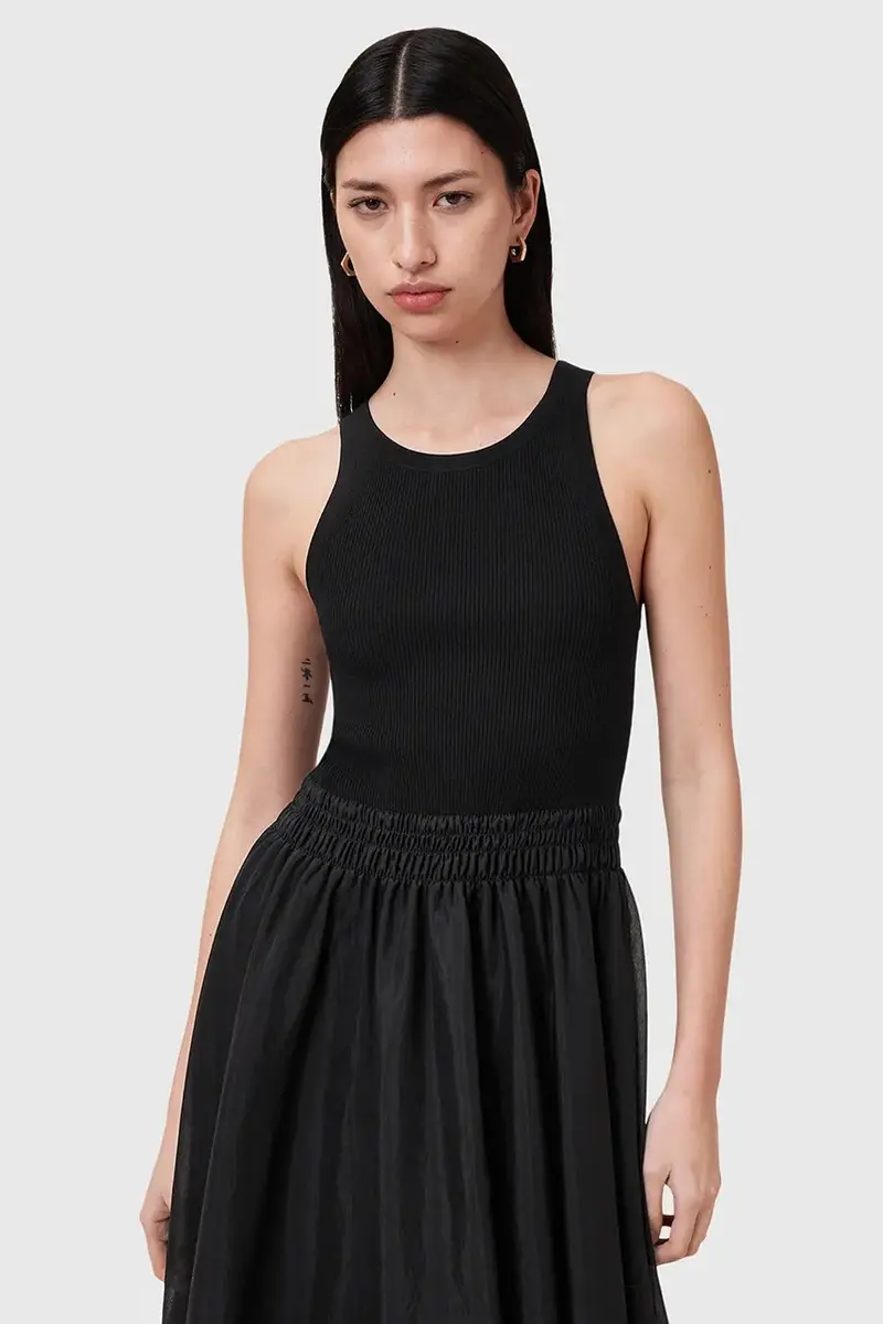 vestito ZENIA colore nero W188DC miniatura 2