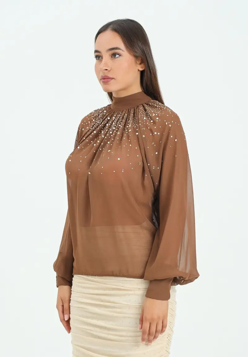 Blusa Botes nocciola da donna