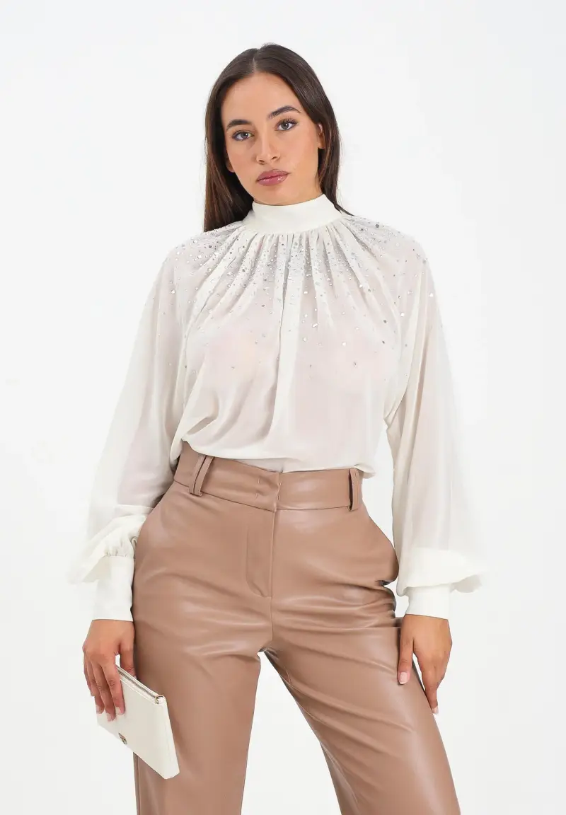 Blusa Botes panna da donna miniatura 2