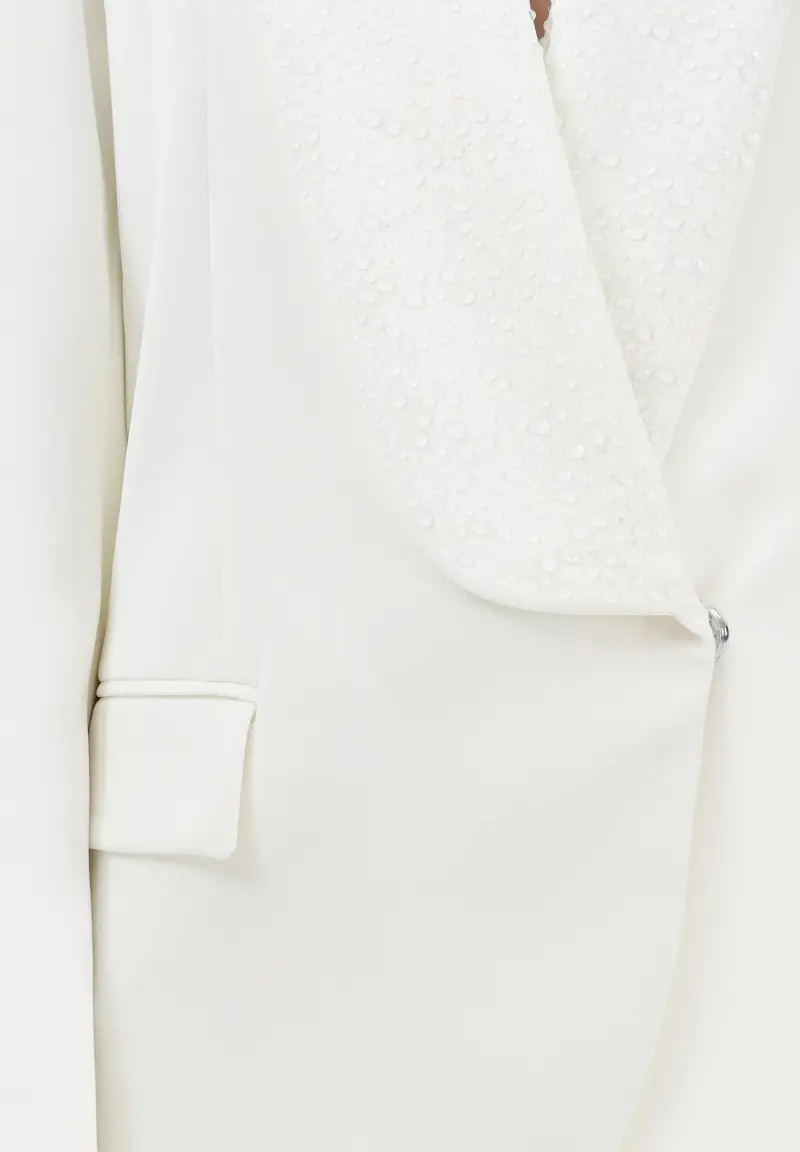 Giacca doppiopetto Mayara bianca da donna miniatura 3