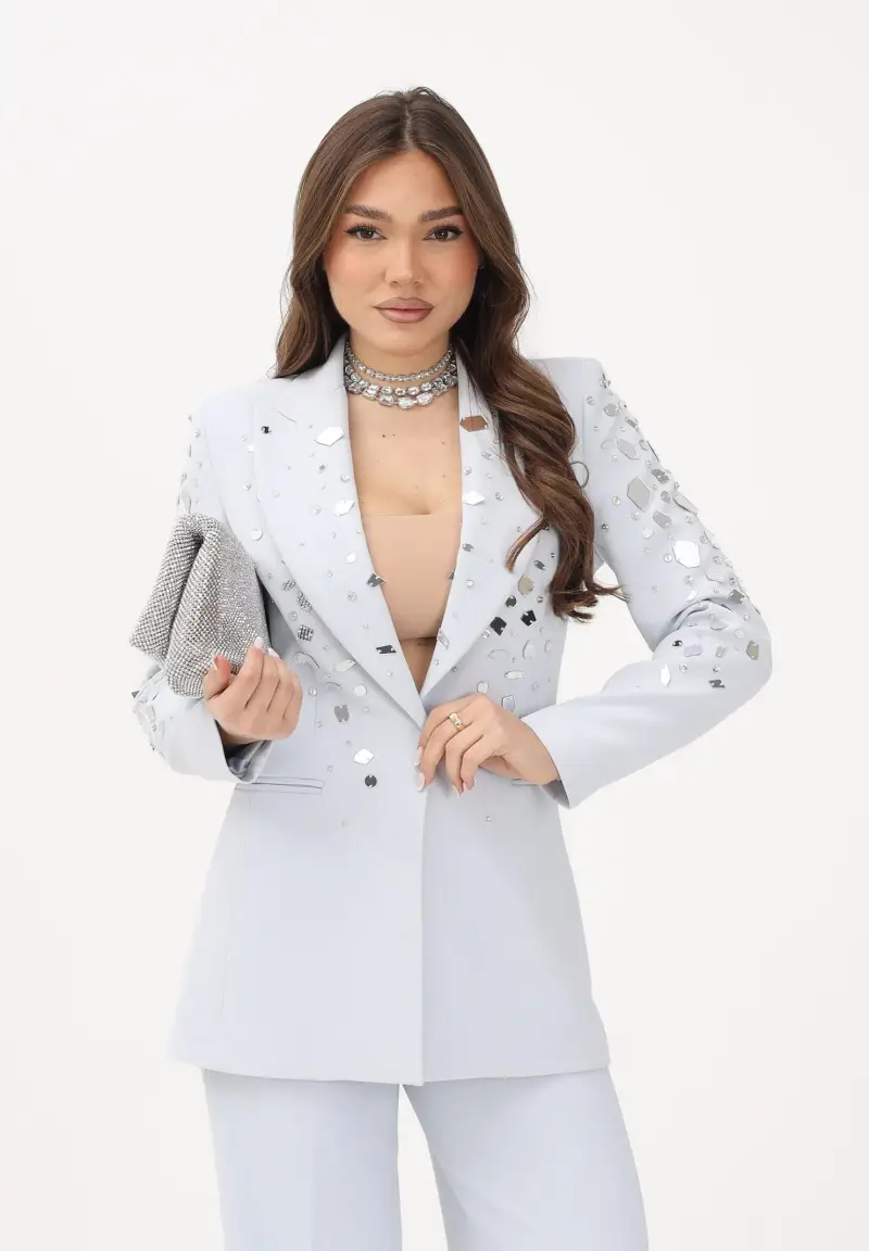 Giacca Macna polvere da donna con applicazioni gioiello miniatura 2